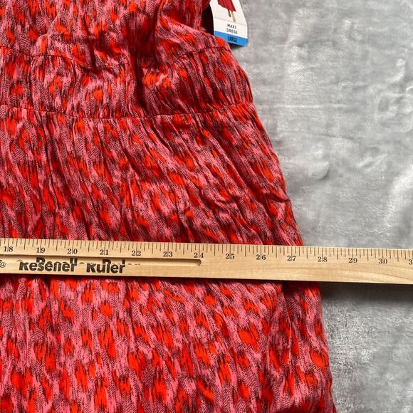 Joie Dress Womens Large Red Tea Rose Floral Relaxed Fit Sleeveless V-neck Casual - Picture 13 of 16